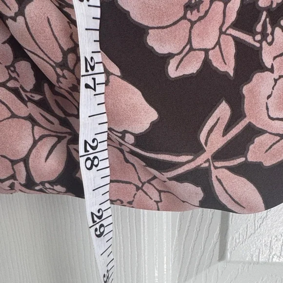 CAbi Floral Sleeveless Draped Blouse Charcoal & Pink - Size Large - Picture 4 of 10